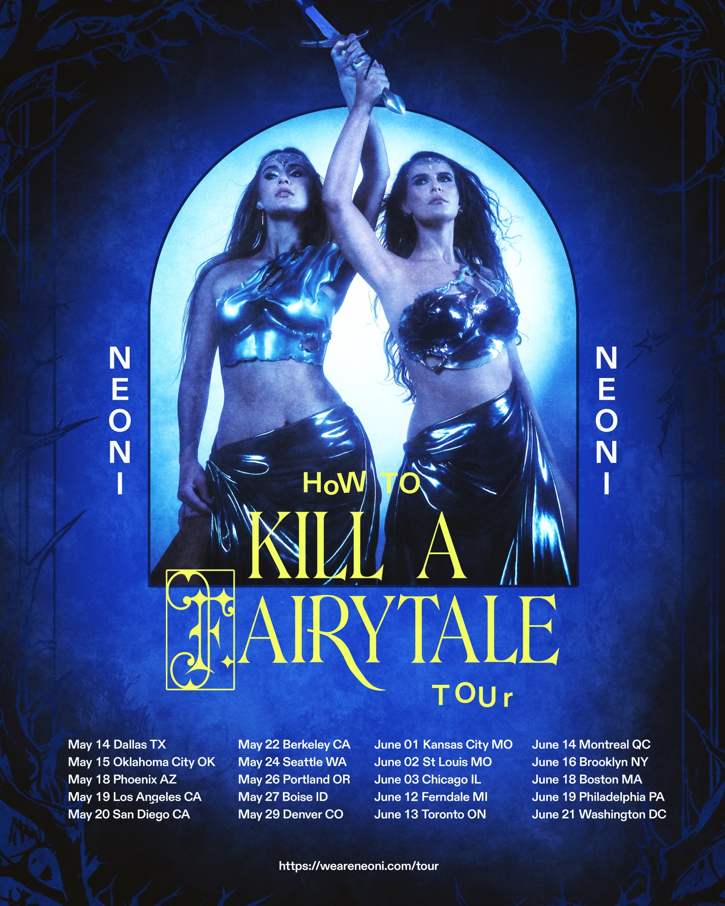 Neoni How To Kill A Fairytale Tour Poster 2026